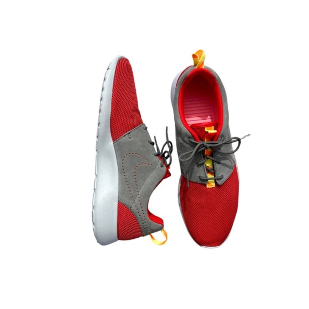 Mens size 13 Nike‎ Roshe Run/challenge Red/Dark Pewter/Crimson/gym/hike/gray